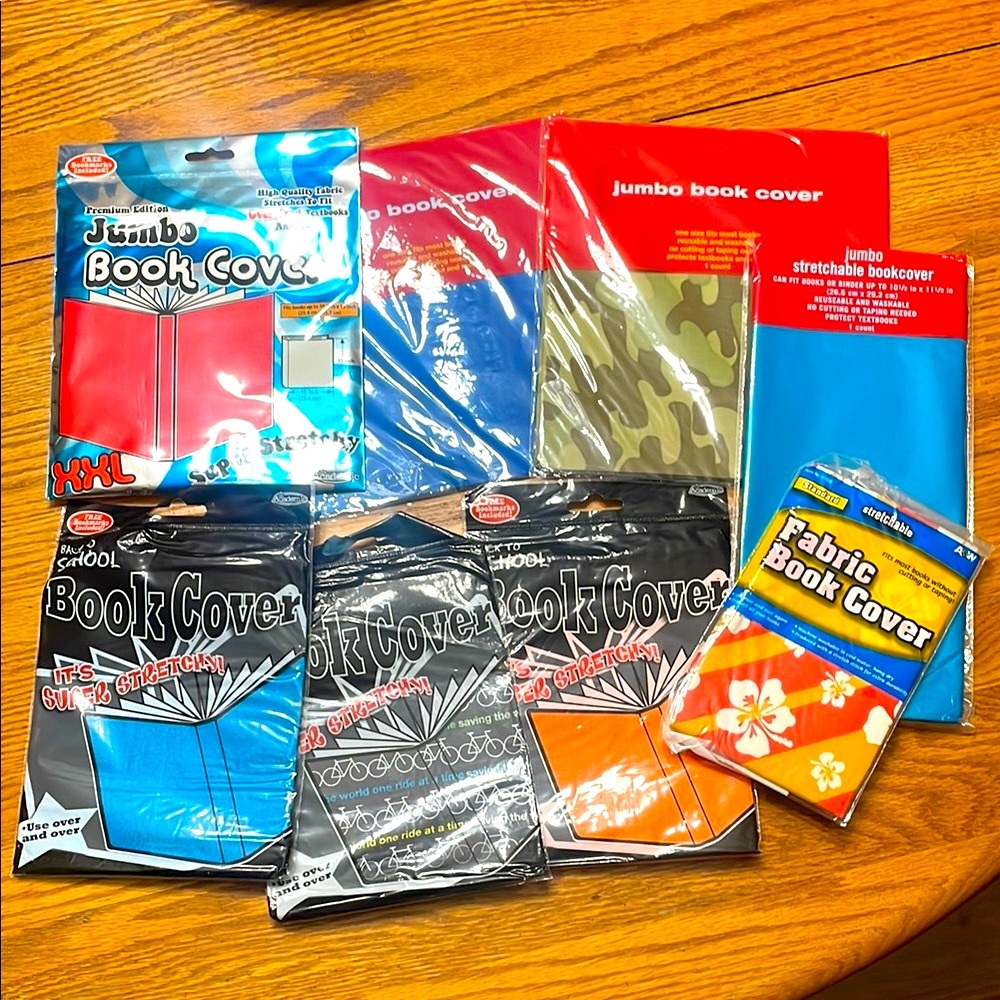 !!NEW!! 8 Assorted Jumbo & Standard Stretch Book Covers